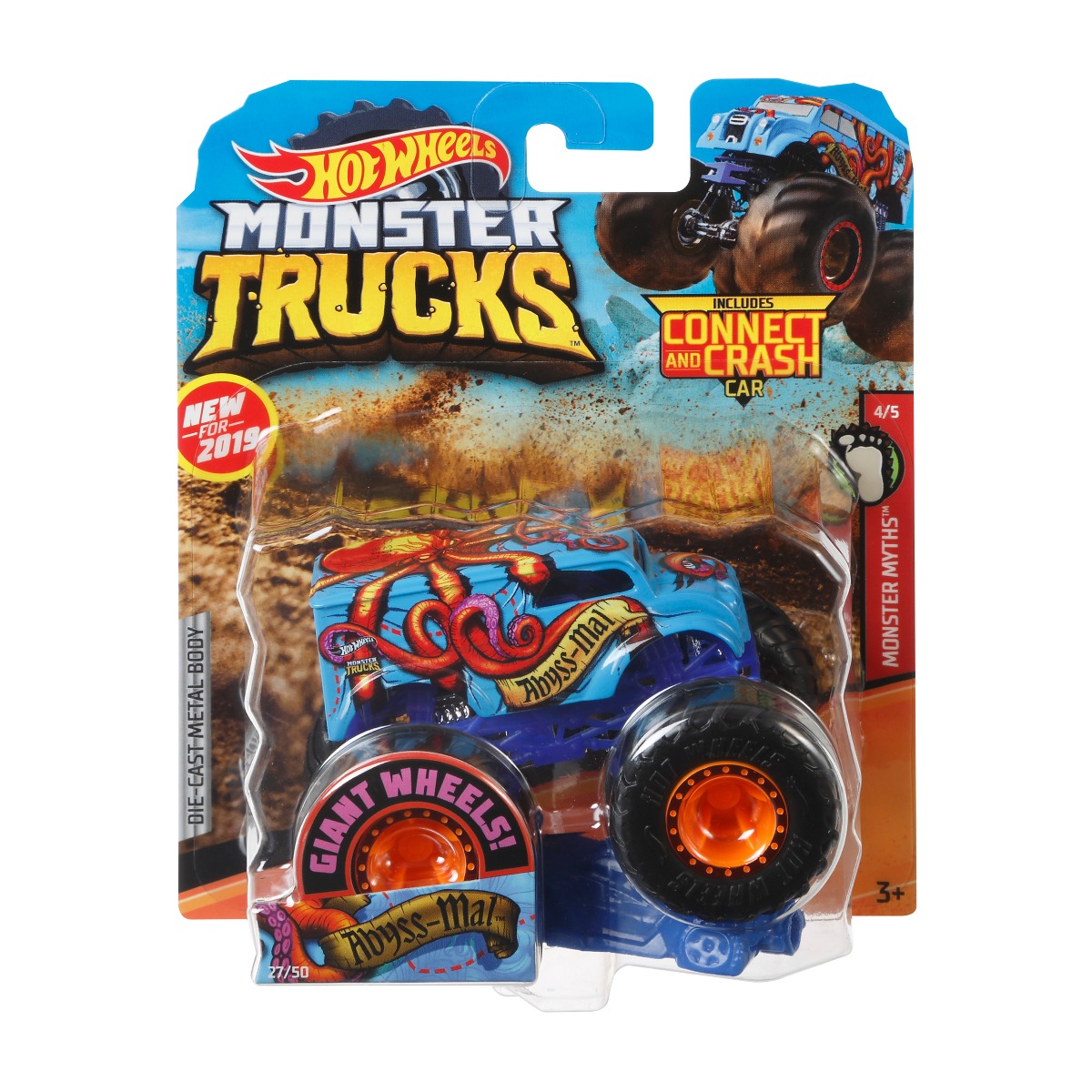 Masinuta Hot Wheels Monster Truck, Abyss-Mal, GBT51