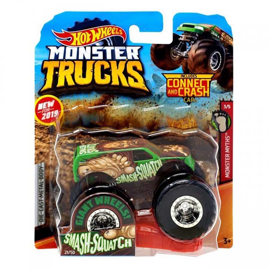 Masinuta Hot Wheels Monster Truck, Smash-Squatch, GBT49