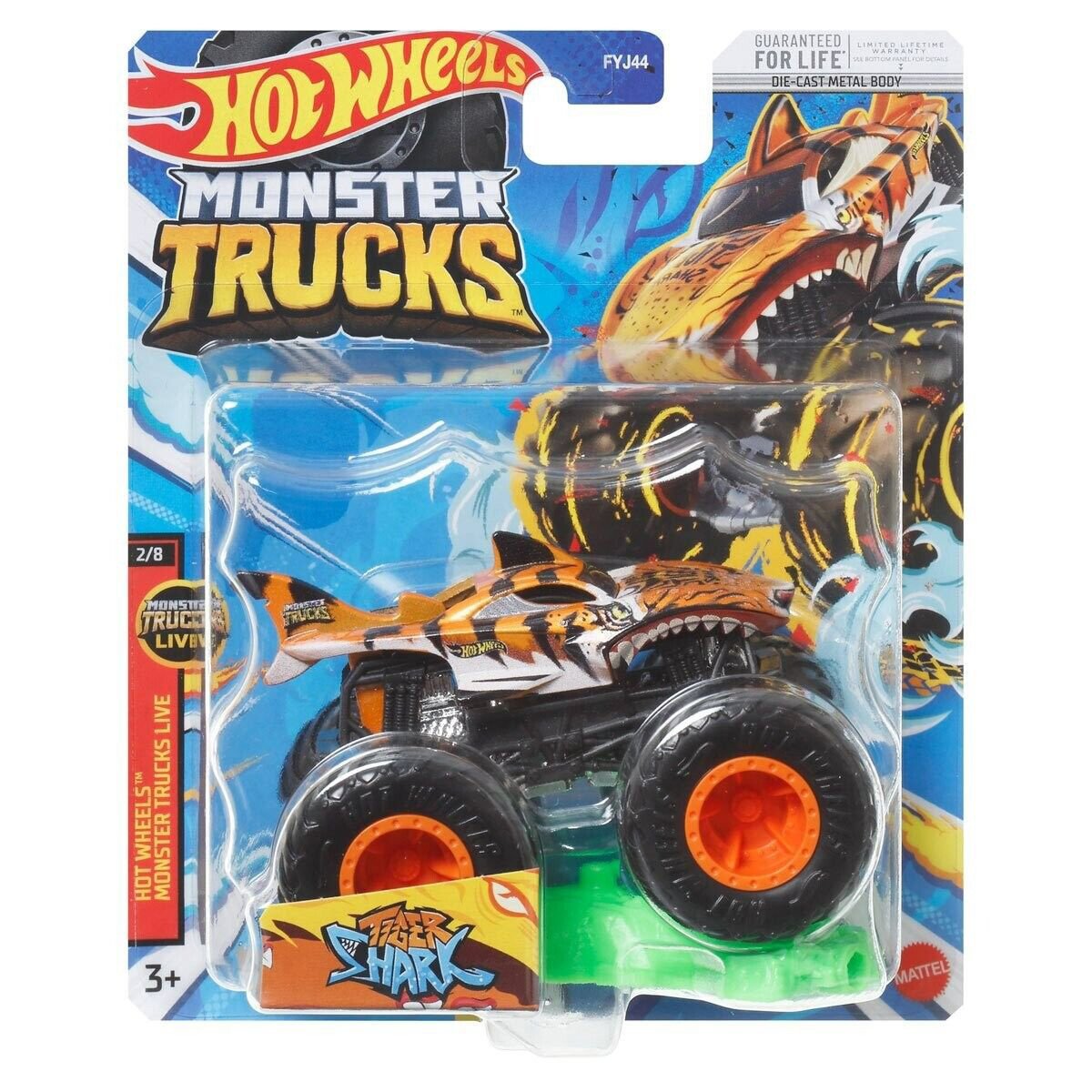 Masinuta Hot Wheels, Monster Truck, Tiger Shark, FYJ49