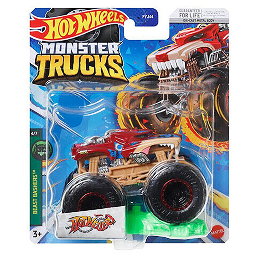 Masinuta Hot Wheels Monster Truck, Beast Bashers, HNW15