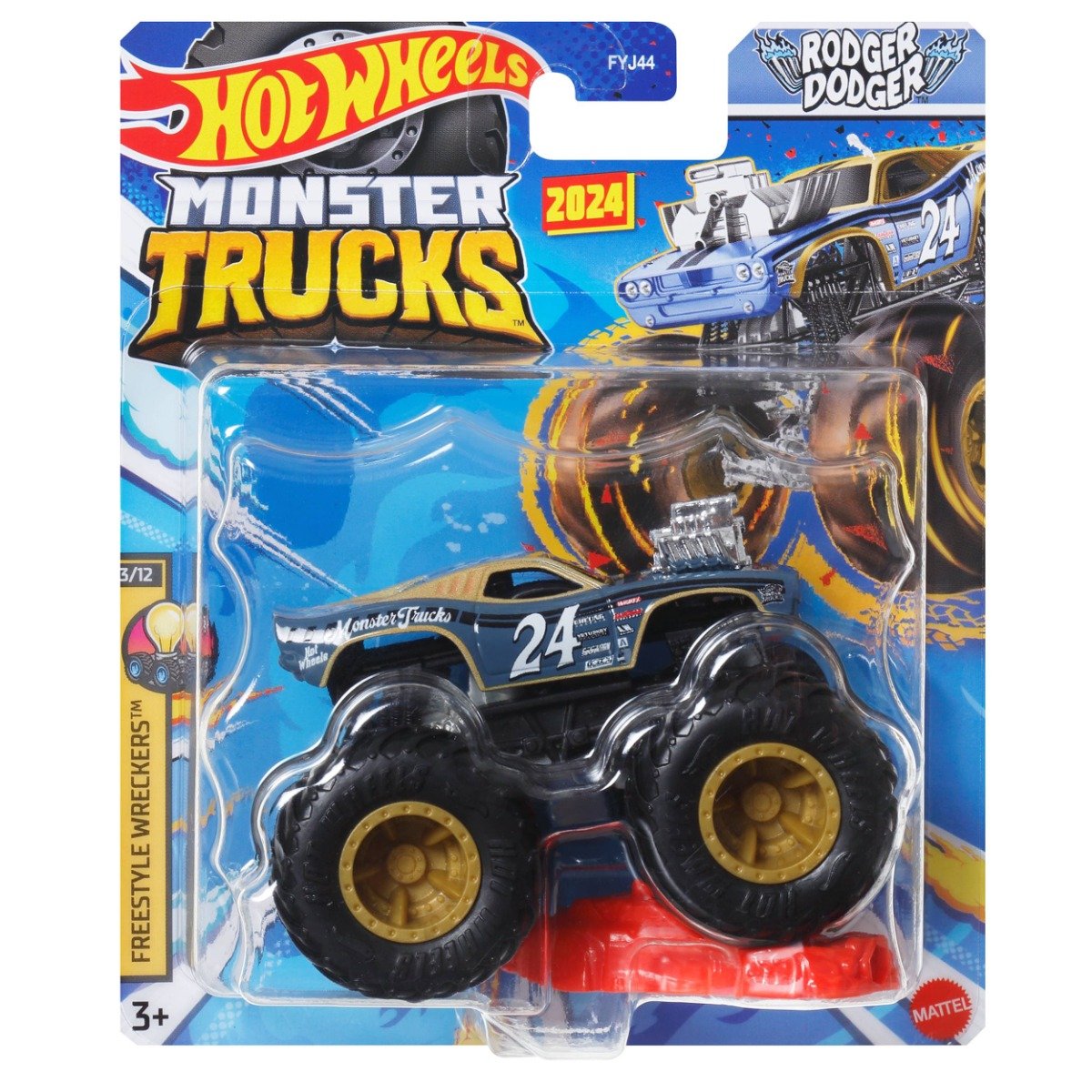 Masinuta Hot Wheels Monster Truck, Rodger Dodger, HTM59