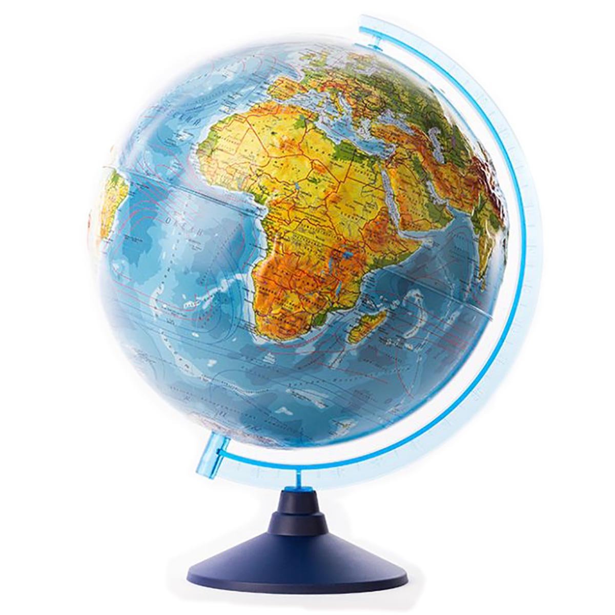 Glob geografic in relief cu interactivitate vr eurodidactica, 25 cm