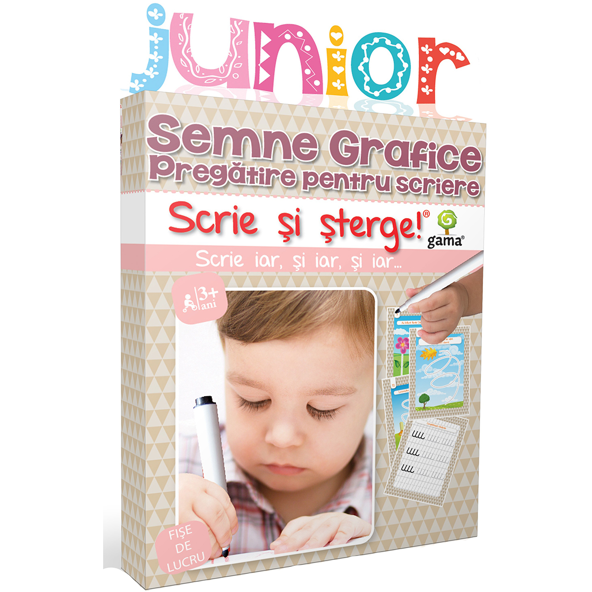 Editura Gama, Scrie si sterge Junior, Semne grafice, Pregatire pentru scriere