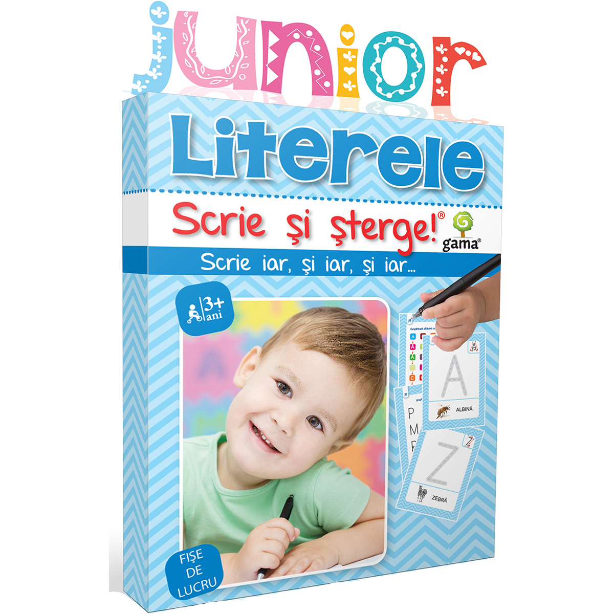 Editura Gama, Scrie si sterge Junior, Literele