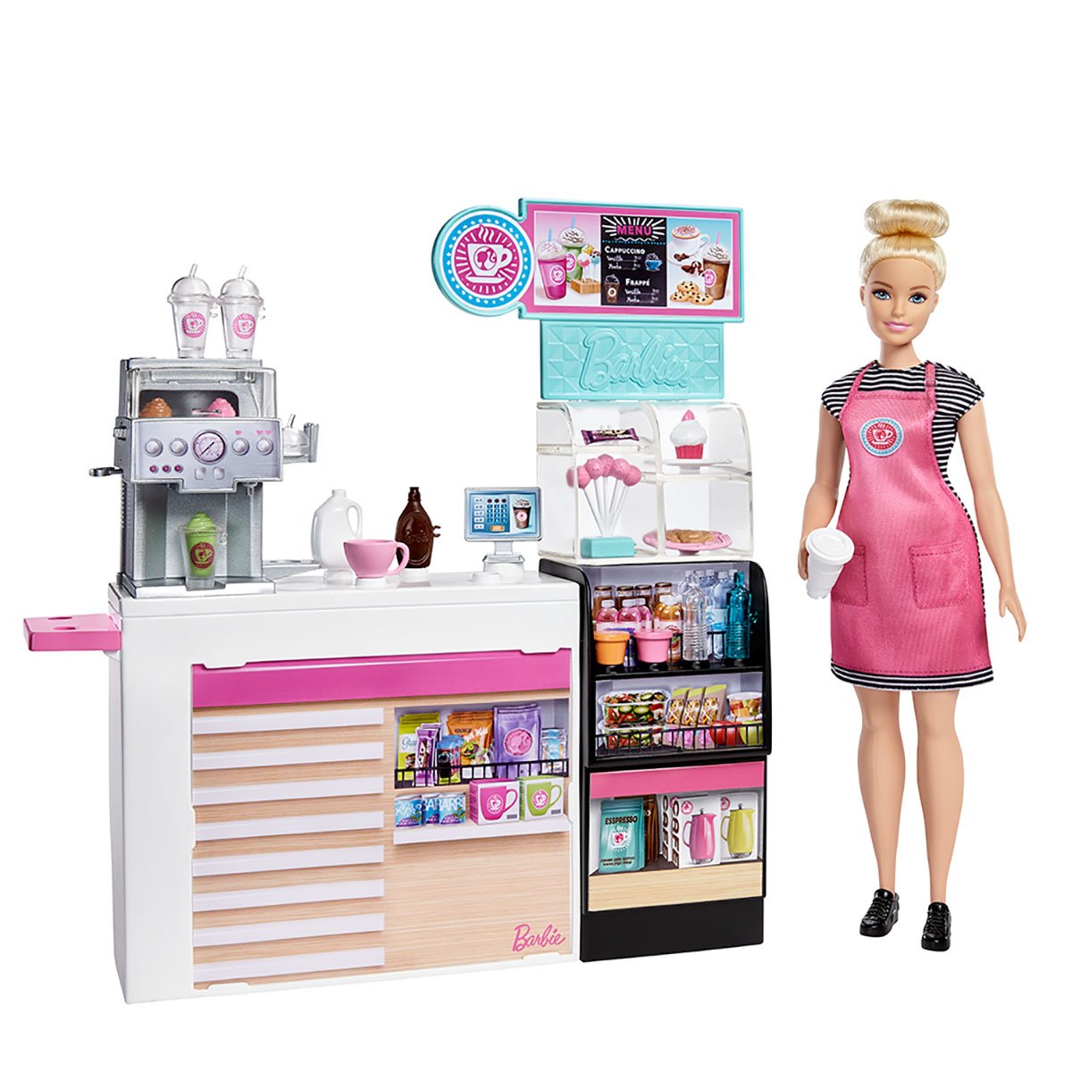 Set de joaca Papusa Barbie, Cafeneaua Barbie imagine 2022 protejamcopilaria.ro