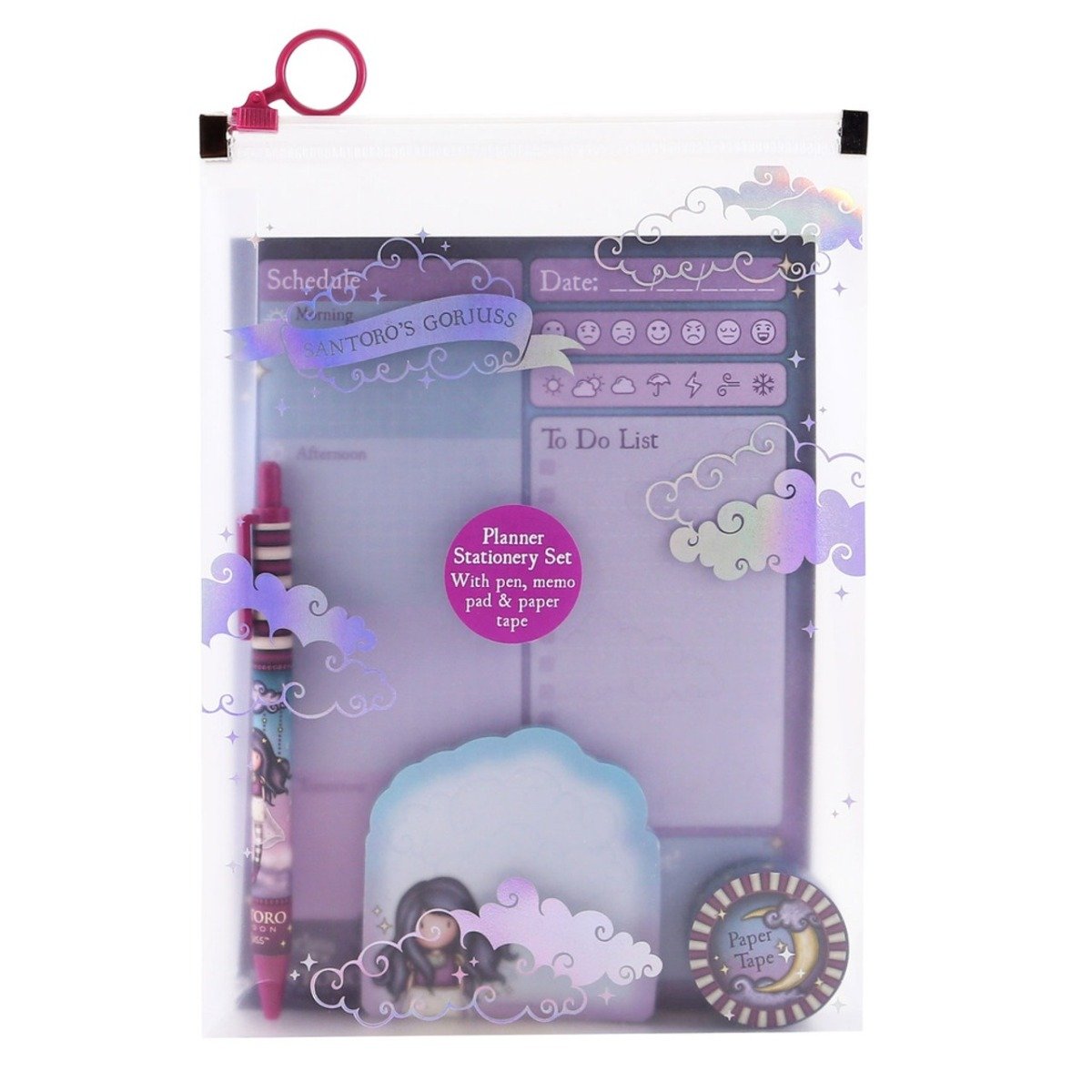 Set planificator si accesorii, Gorjuss, Little Storm Cloud, 52 file