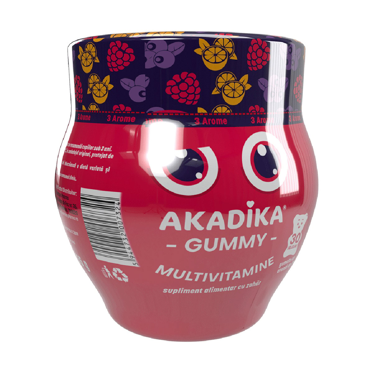 Gummy Multivitamine, 3 arome, 30 buc, Akadika Akadika imagine 2022