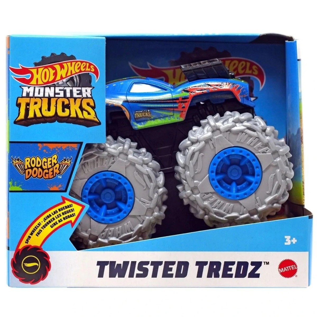 Masina de teren, Hot Wheels, Twisted Tredz, Rodger Dodger, GVK40