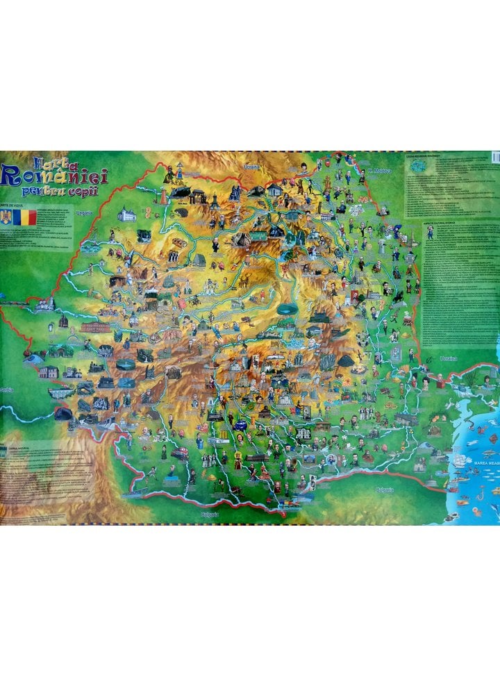 Harta Romaniei pentru copii ART