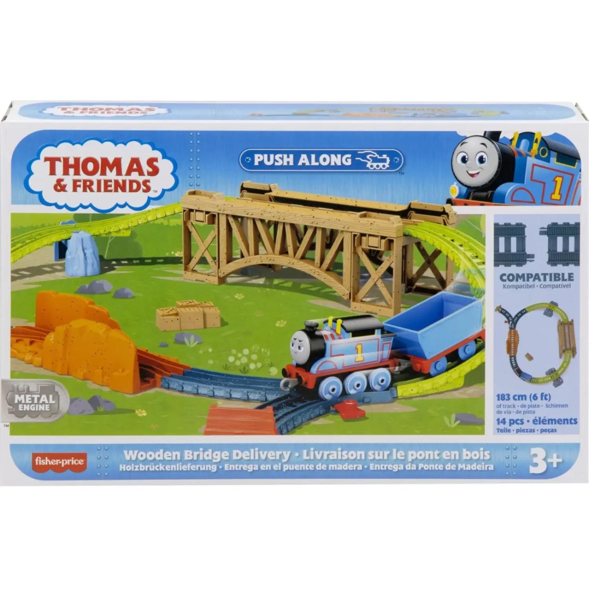 Set de joaca Thomas and Friends, Trenulet cu circuit, Thomas, HHV79 and