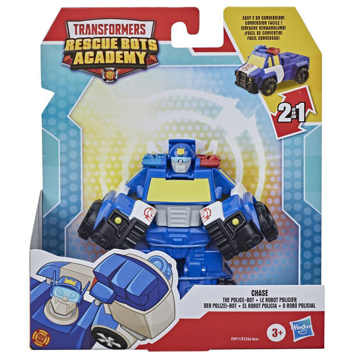 Figurina Transformers Rescue Bots Academy, Chase The Police, F0911