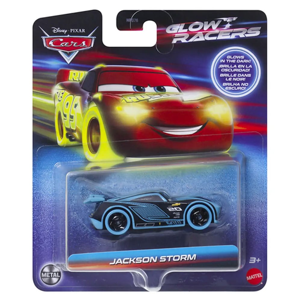 Masinuta din metal, Disney Cars, Glow Racers, Jackson Storm, HPG82