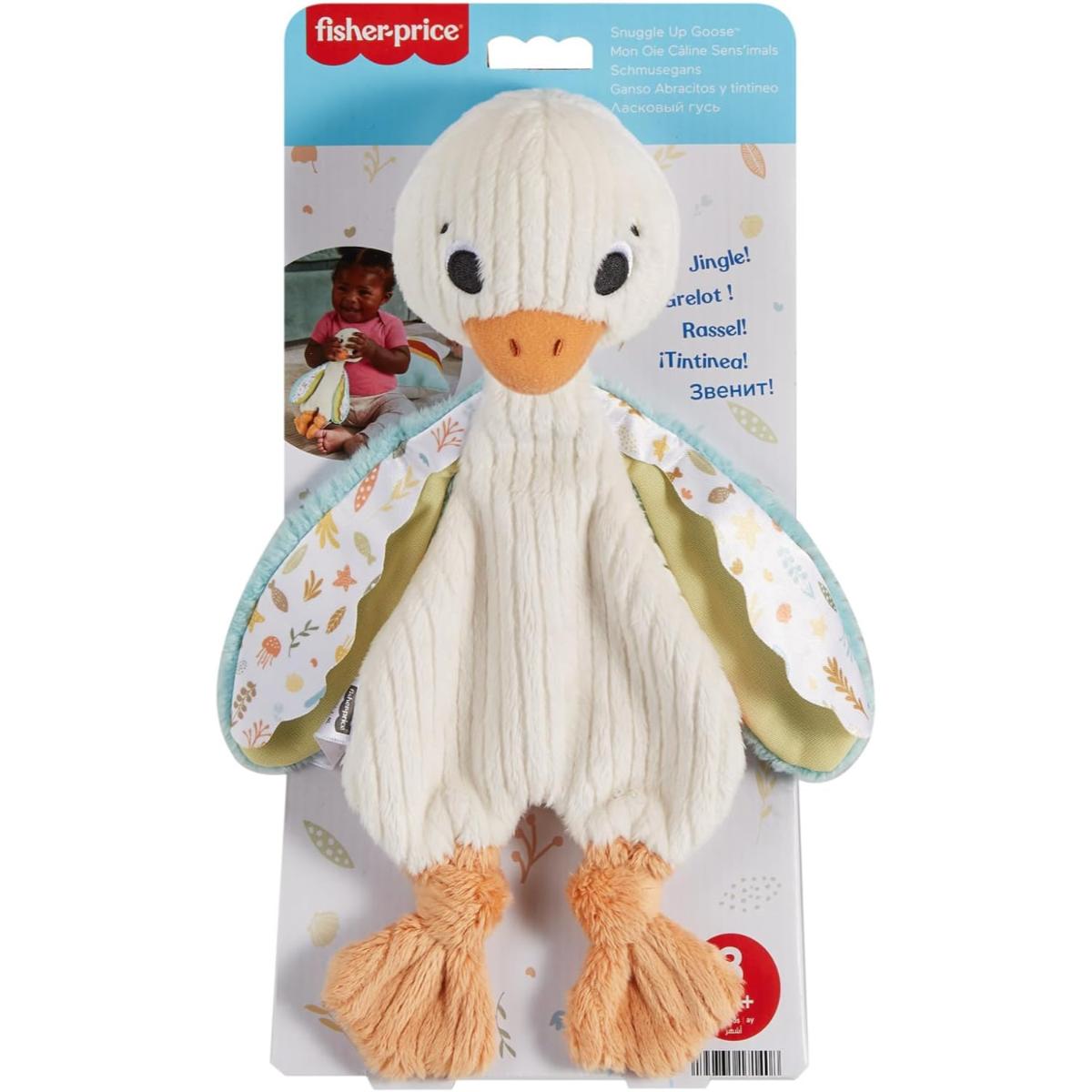 Jucarie de plus senzoriala, Fisher Price, Snuggle Up Goose, HRB16