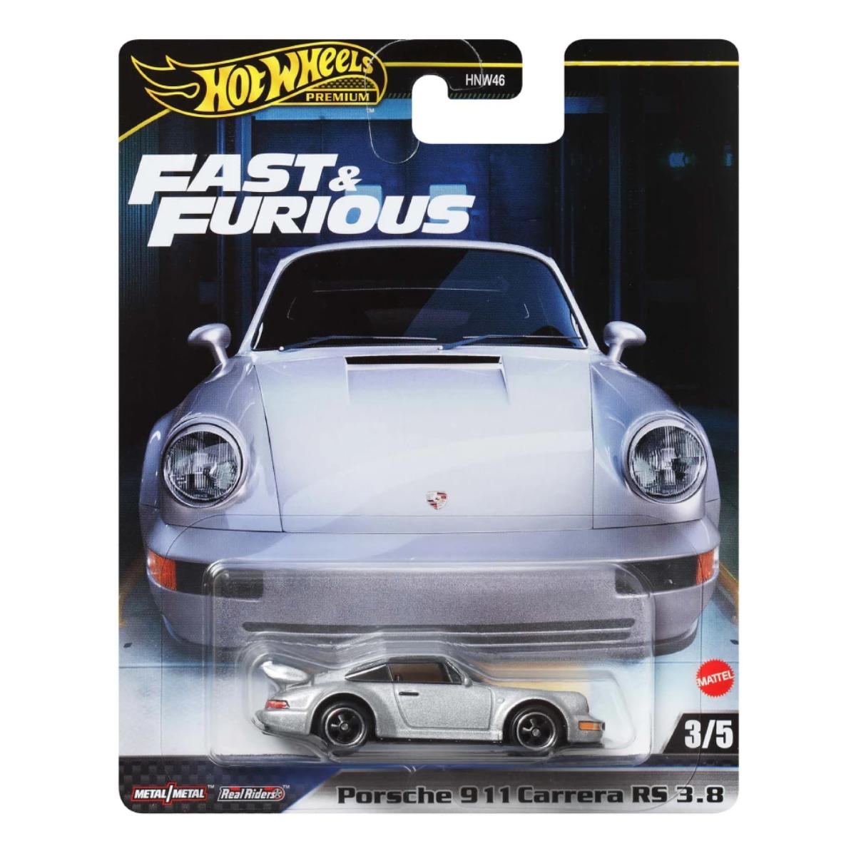 Masinuta din metal, Hot Wheels, Fast and Furious, Porsche 911 Carrera Rs 3,8, HRT97