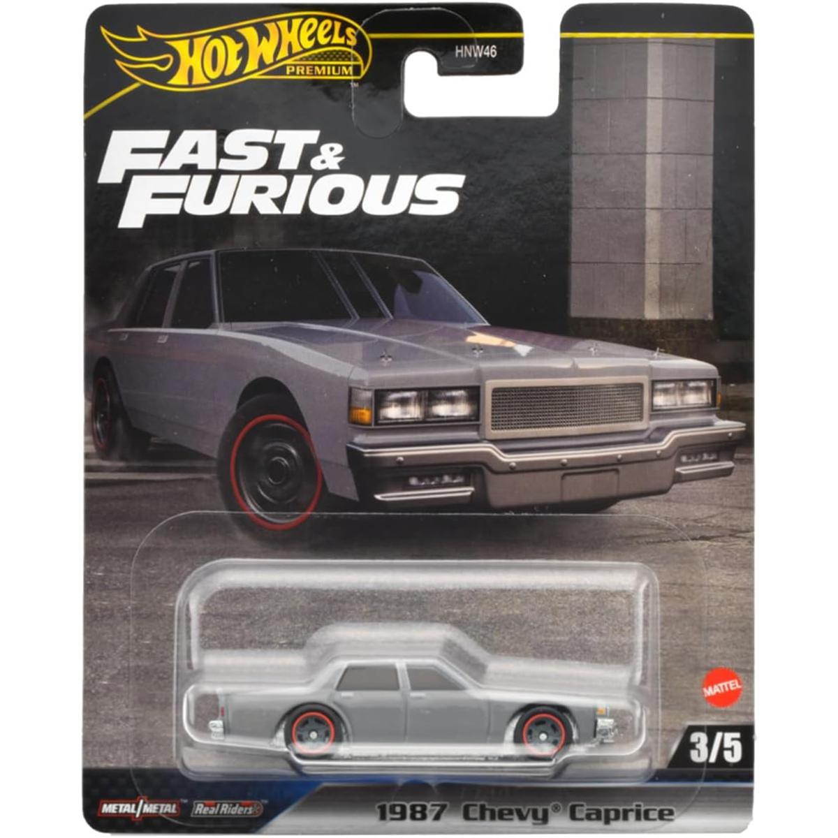 Masinuta din metal, Hot Wheels, Fast and Furious, 1987 Chevy Caprice, HRT98