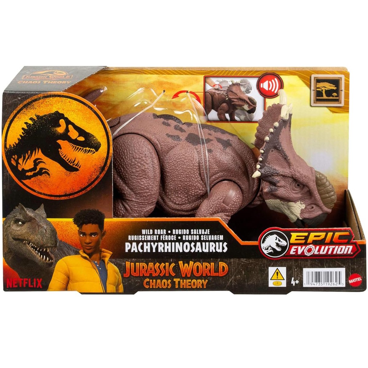 Figurina articulata, Dinozaur, Jurassic World, Pachyrhinosaurus, HTK72