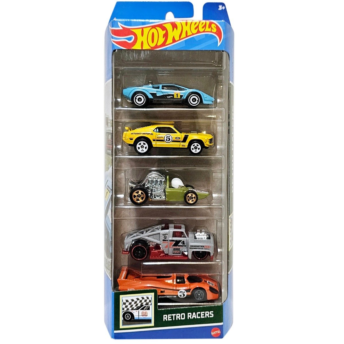 Set masinute Hot Wheels, Retro Racers, HTV50, 1:64 (5 modele)