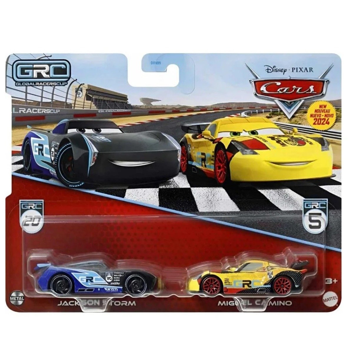 Set masinute Disney Cars 3, Jackson Storm si Miguel Camino, HTX16