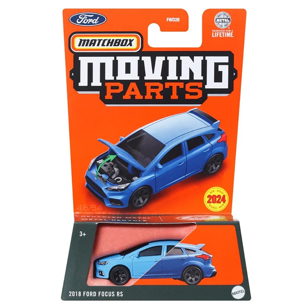 Masinuta Matchbox, Moving Parts, 2018 Ford Focus RS, HVM82