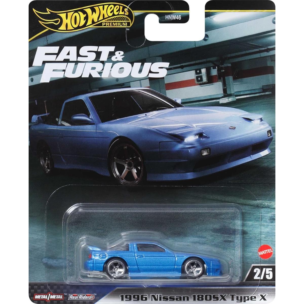 Masinuta din metal, Hot Wheels, Fast and Furious, 1996 Nissan 180SX Type X, HVR62