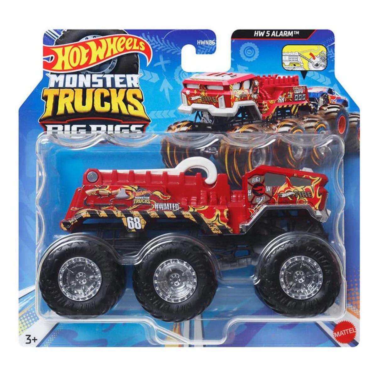 Masinuta Hot Wheels Monster Truck, Big Rigs, HW 5 Alarm, 1:64, HWN94