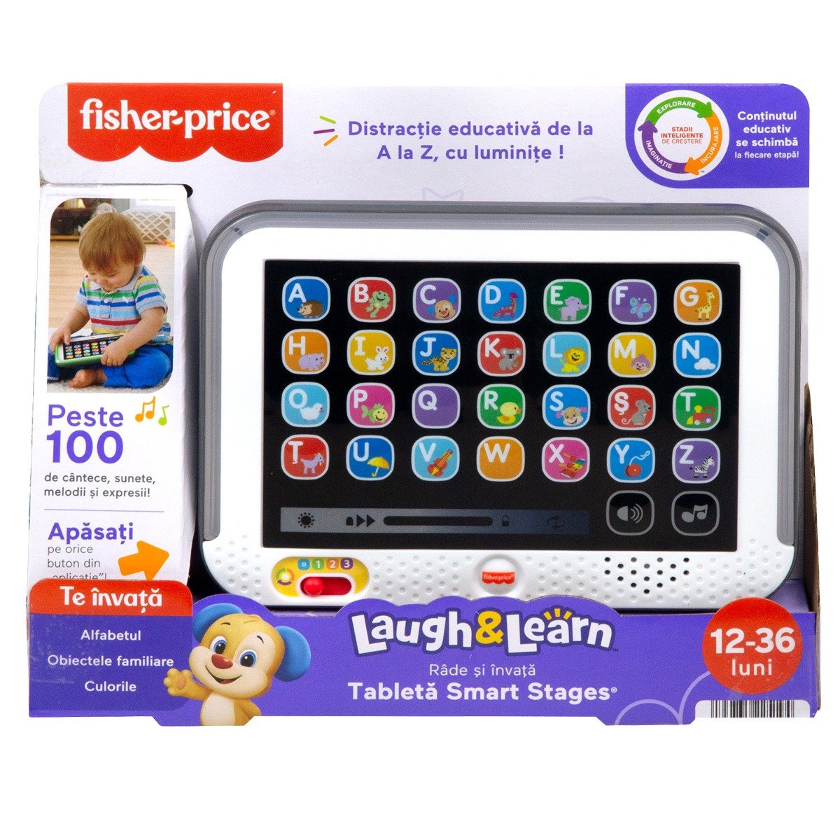 Tableta educativa cu muzica si lumini, Fisher Price, Laugh And Learn, HXB71