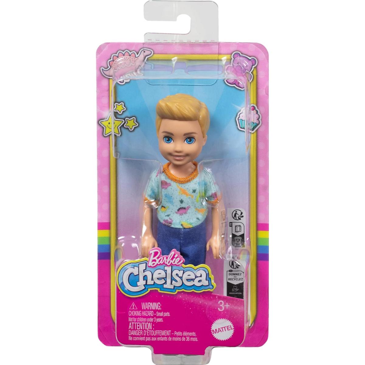 Papusa Barbie Chelsea, Dino Print, HXM98