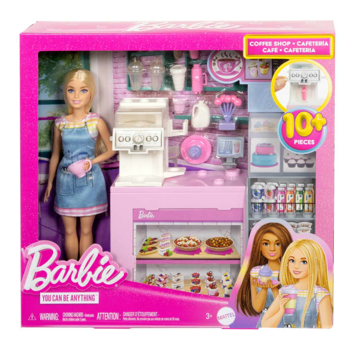 Set de joaca cu papusa Barbie, Coffee Shop, HXN94