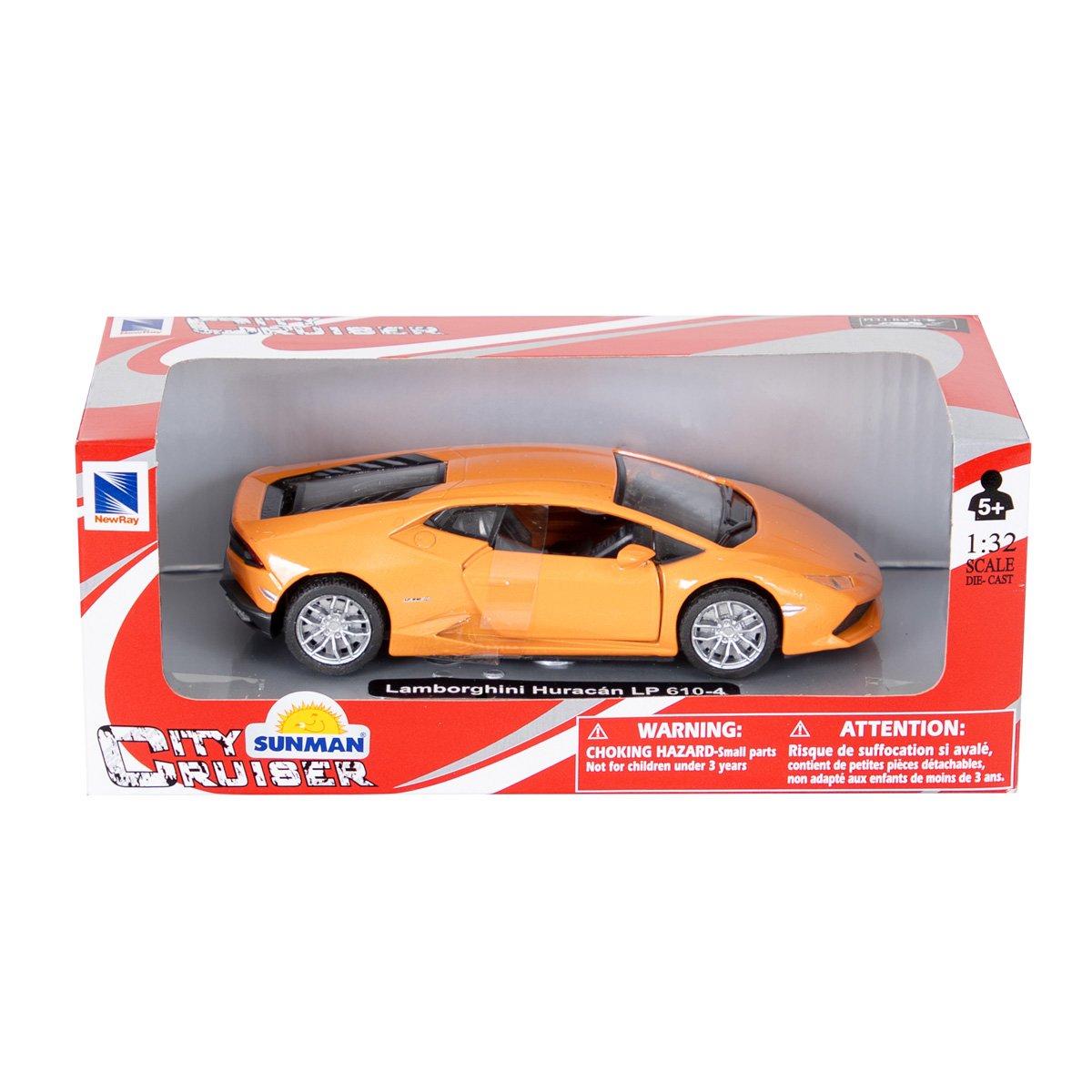 Masina sport metalica, New Ray, City Cruiser, Lamborghini Huracan LP 610-4, 1:32