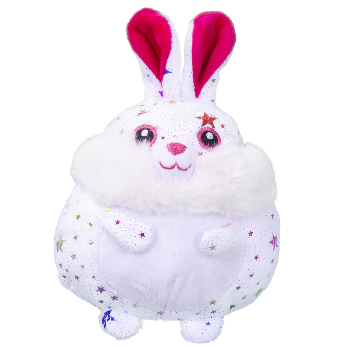 Jucarie de plus Noriel, Iepuras, Alb-Roz, 13 cm