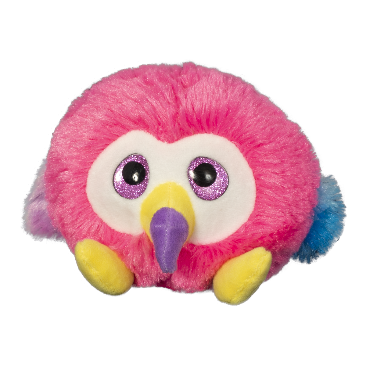 Jucarie de plus animalut cu ochi mari, Noriel, Roz, 11 cm