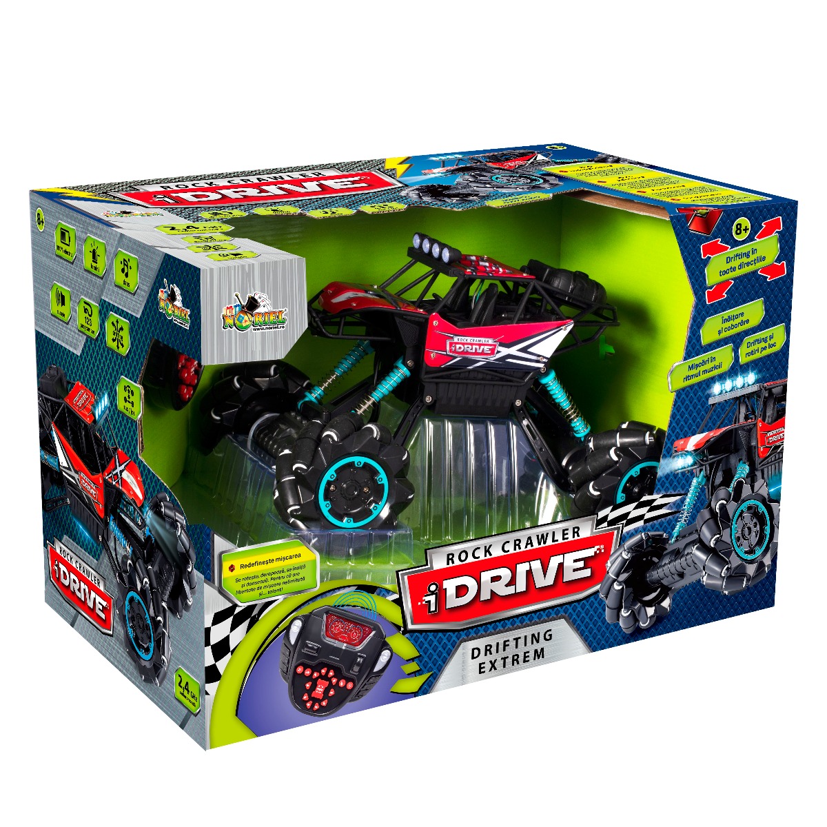 Masina cu telecomanda 4x4 rock crawler idrive, rosu