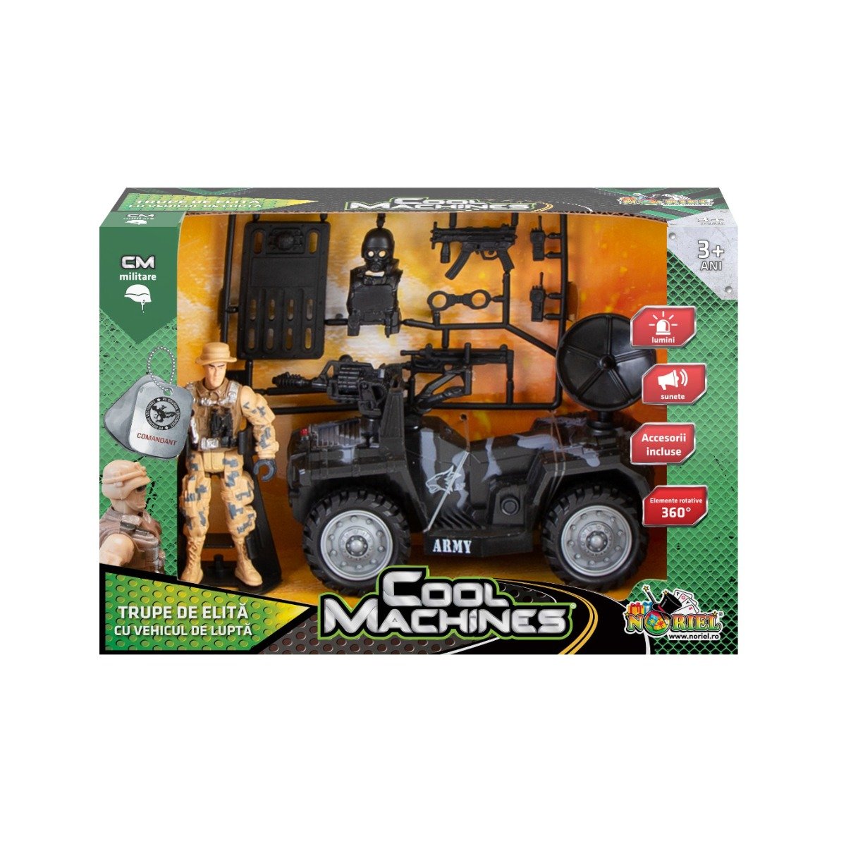 Set militar cu atv si figurina Cool Machines Cool Machines