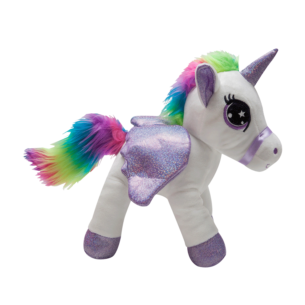jucarie de plus noriel plush - unicorn alb, 25 cm