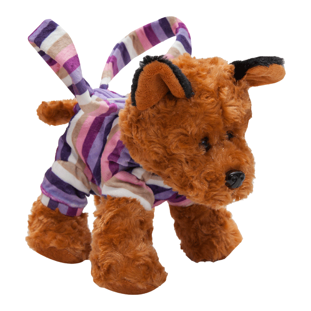 jucarie de plus noriel plush - catelus tip gentuta, 23 cm, mov