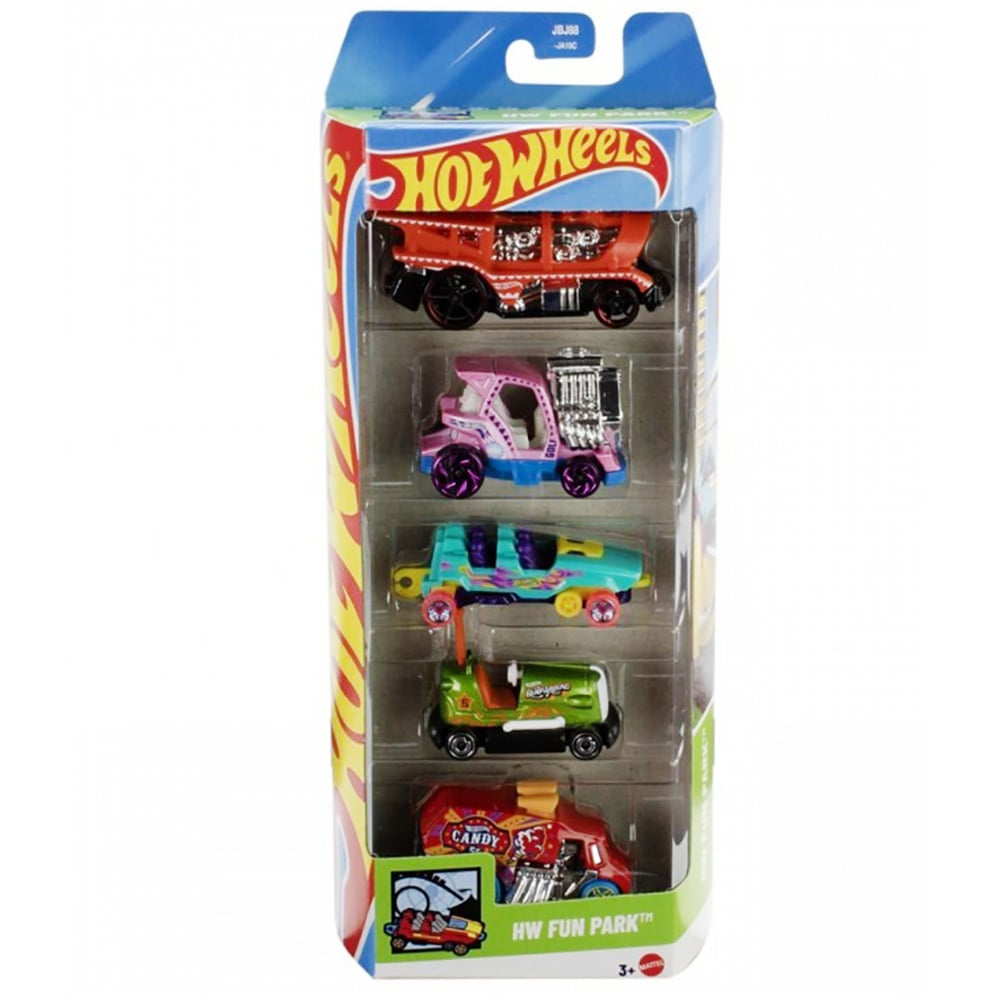Set 5 masinute Hot Wheels, Hw Fun Park, JBJ88