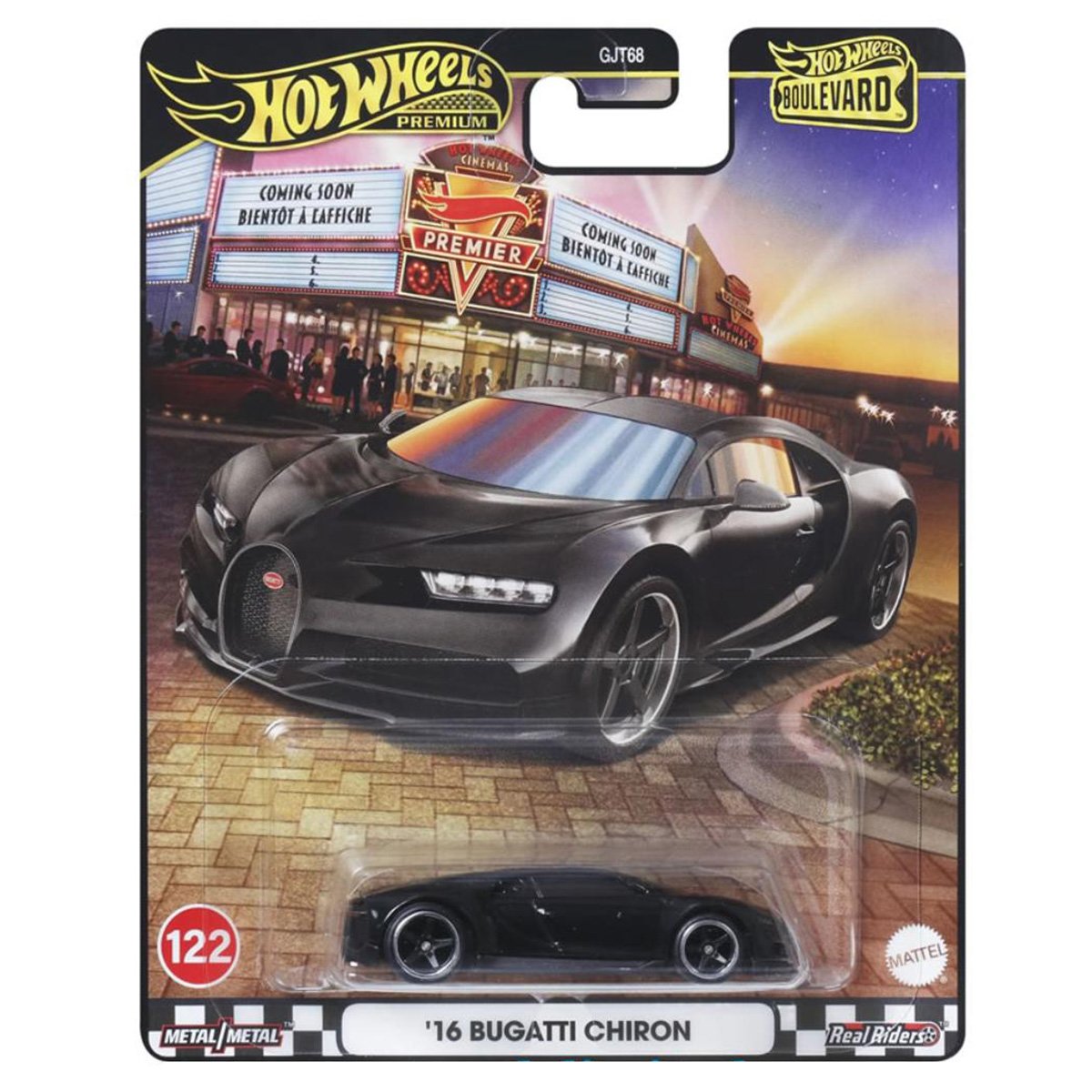 Masinuta din metal, Hot Wheels, Boulevard, 16 Bugatti Chiron, JBL30
