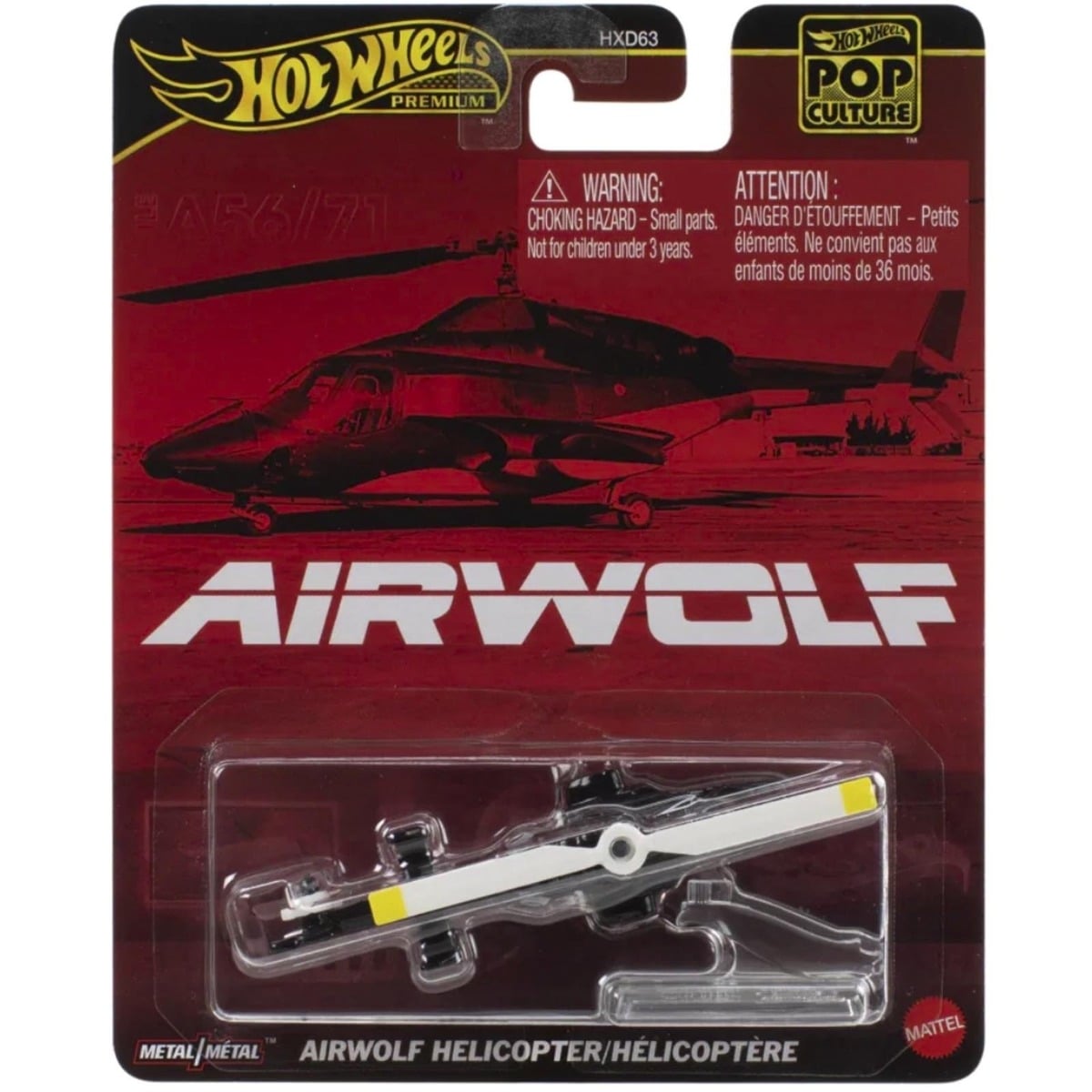 Elicopter metalic, Hot Wheels Premium, Pop Culture, Airwolf, JBL56