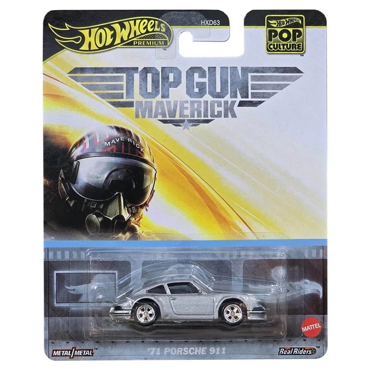 Masina metalica, Hot Wheels Premium, Pop Culture, Top Gun Maverick, 71 Porsche 911, JBL62