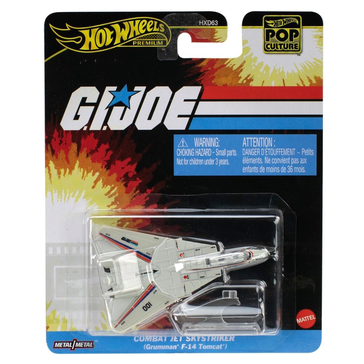 Avion metalic, Hot Wheels Premium, Pop Culture, GI JOE Combat Jet Skystriker, JBL77