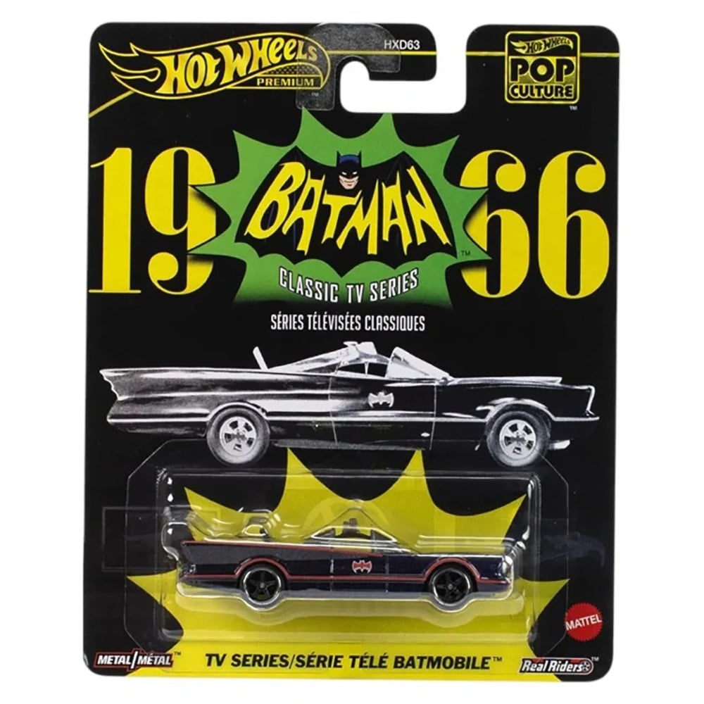 Masina metalica, Hot Wheels Premium, Pop Culture, Classic TV Series Batmobile 1966, JBL83