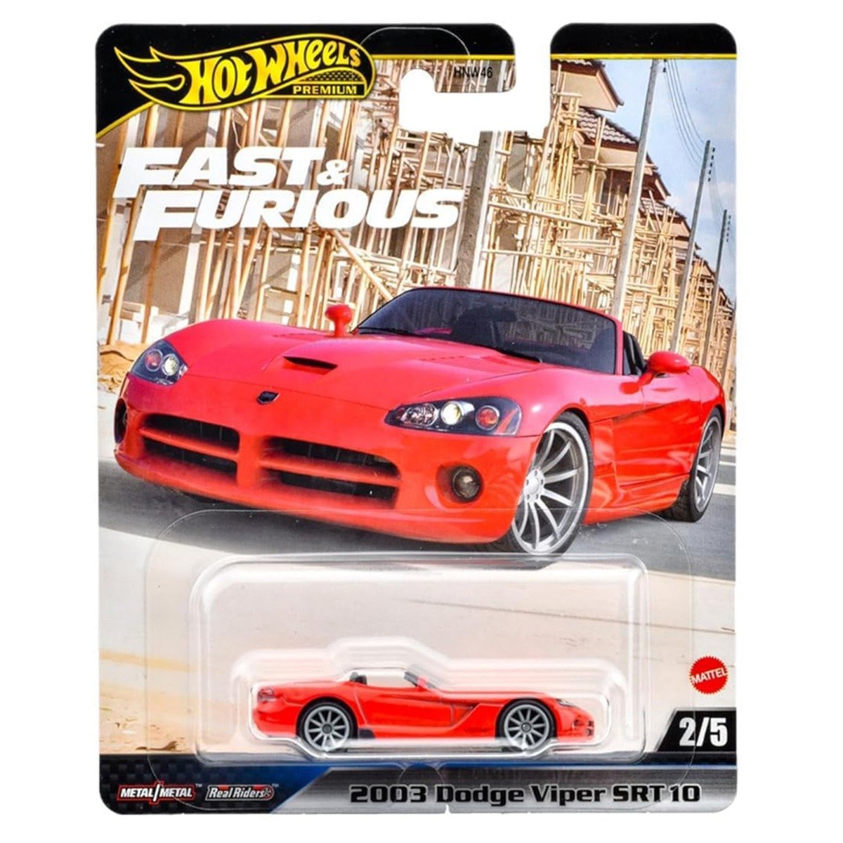 Masinuta din metal, Hot Wheels, Fast and Furious, 2003 Dodge Viper SRT10, JBL85