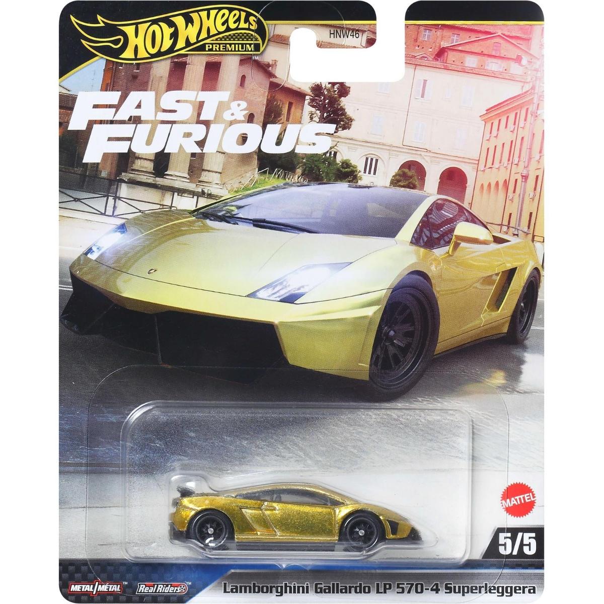 Masinuta Fast and Furious, Hot Wheels, Lamborghini Gallardo LP570-4 Superleggera, JBM01