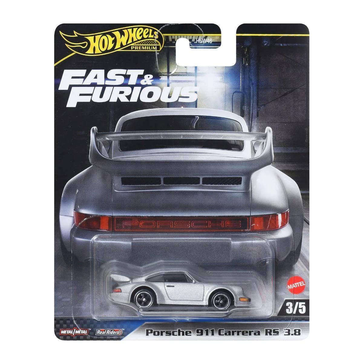 Masinuta Fast and Furious, Hot Wheels, Porsche 911 Carrera RS 3.8, JBM03