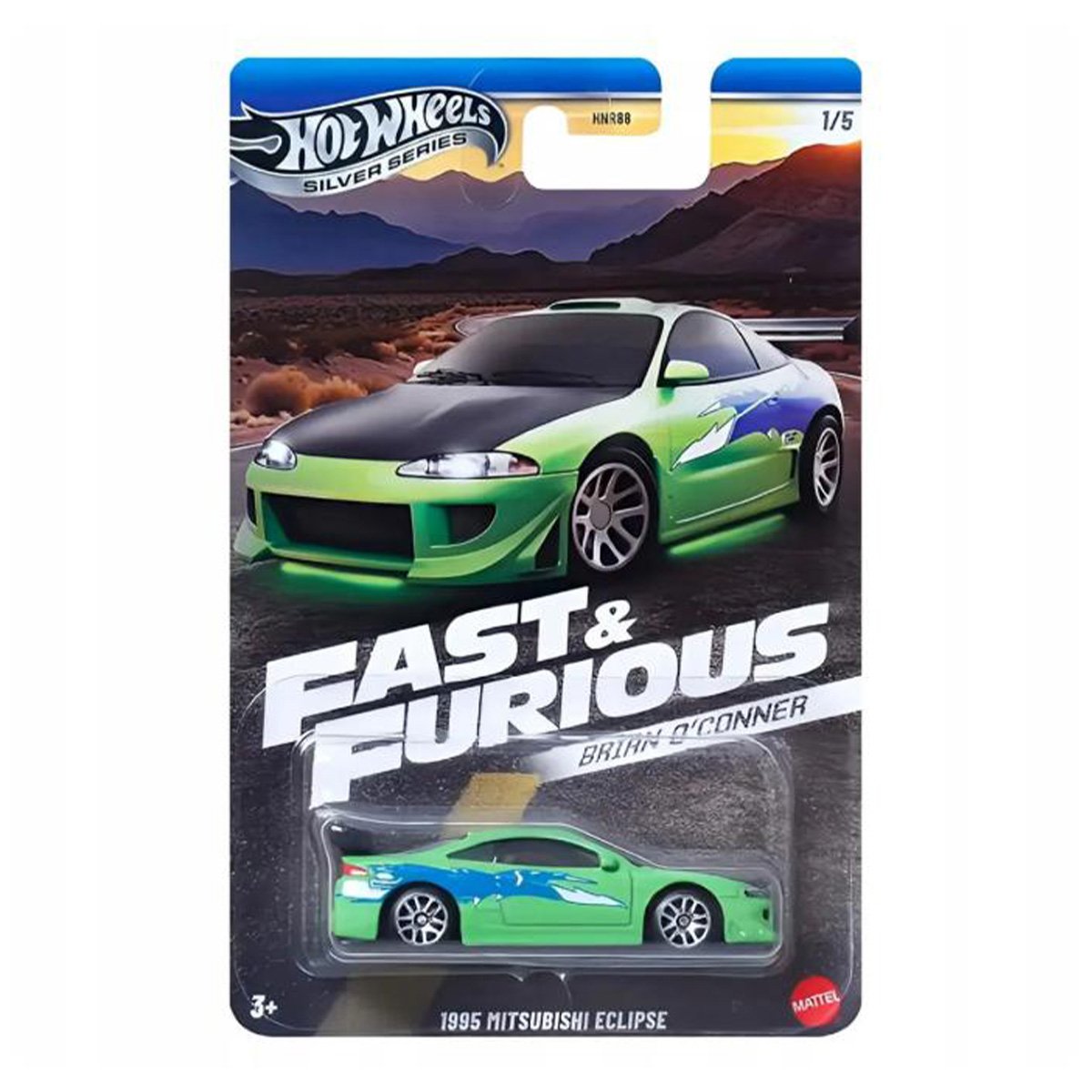 Masinuta Fast and Furious, Hot Wheels, 1995 Mitsubishi Eclipse, JBY29