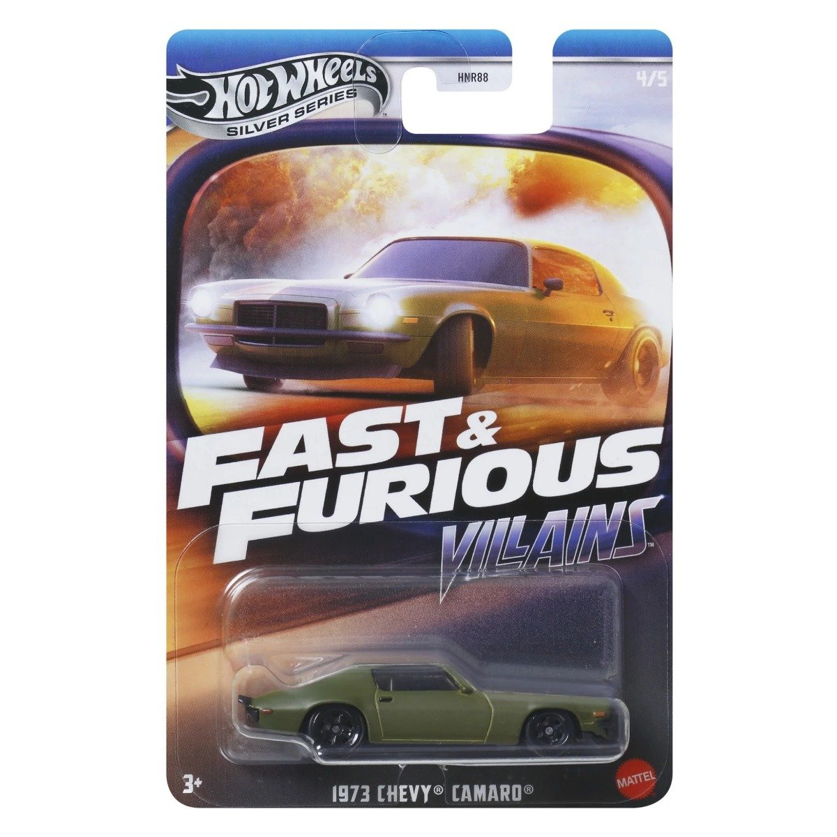 Masinuta Fast and Furious, Hot Wheels, 1973 Chevrolet Camaro, JBY37