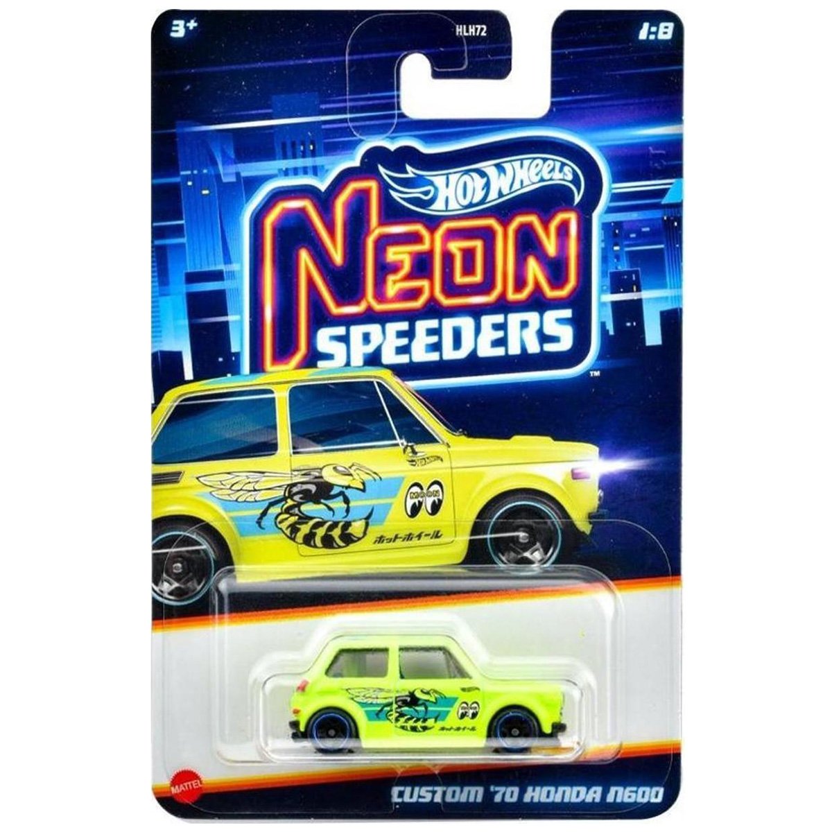 Masinuta metalica, Hot Wheels, Neon Speeders, Custom 70 Honda N6000, JBY92