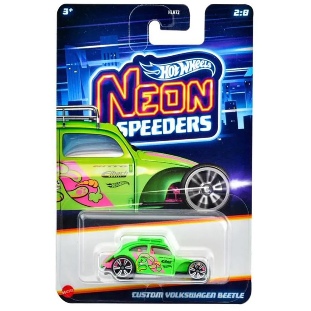 Masinuta metalica, Hot Wheels, Neon Speeders, Custom Volkswagen Beetle, JBY93