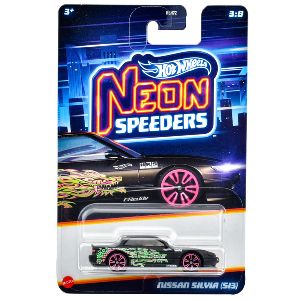 Masinuta metalica, Hot Wheels, Neon Speeders, Nissan Silvia (S13), JBY94