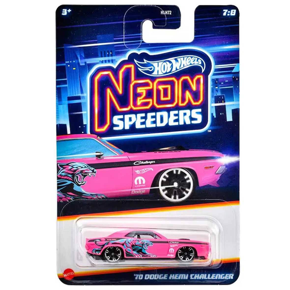 Masinuta metalica, Hot Wheels, Neon Speeders,  70 Dodge HemÄ± Challenger, JBY98